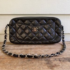 Chanel Small Chain Strap Black Camera Shoulder Bag